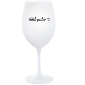 ÚKLID POČKÁ - bílá  sklenice na víno 350 ml