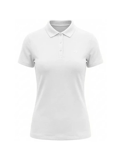 Dámske polo tričko 4F F0768 biele 4FWMM00TPTSF0768 10S