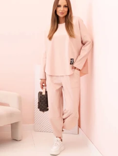 Komplet new punto bluza + model 21214013 tmavě pudrově růžová - K-Fashion