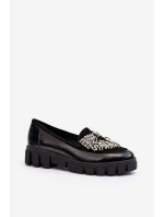 Lakované dámské mokasíny model 21647064 černé - Laura Messi