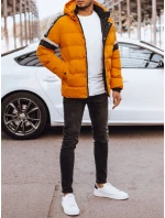 Pánská prošívaná zimní bunda žlutá Dstreet model 21971572 - FashionStreet