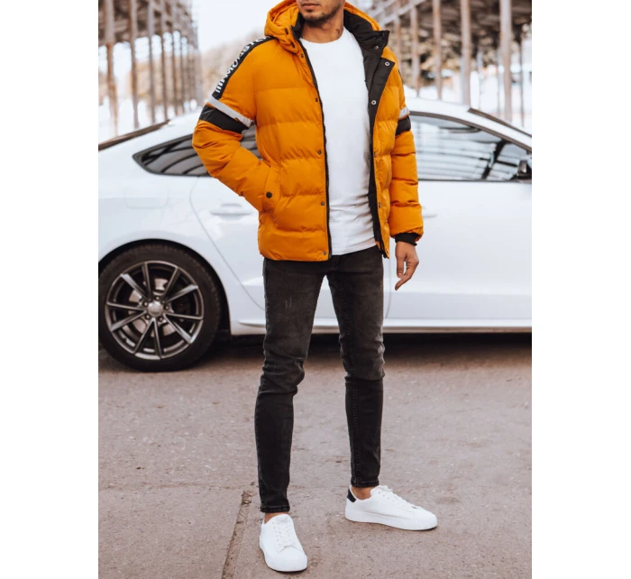 Pánská prošívaná zimní bunda žlutá Dstreet model 21971572 - FashionStreet