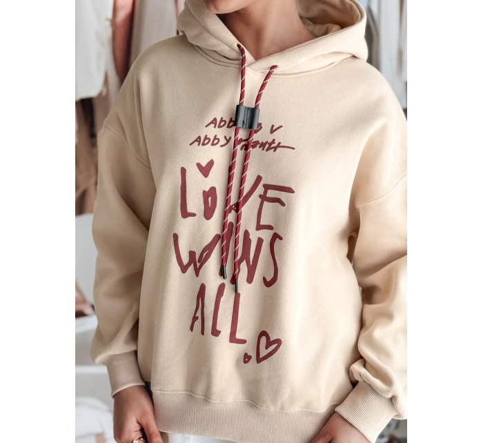 Dámská mikina oversize béžová Dstreet model 21988177 - FashionStreet