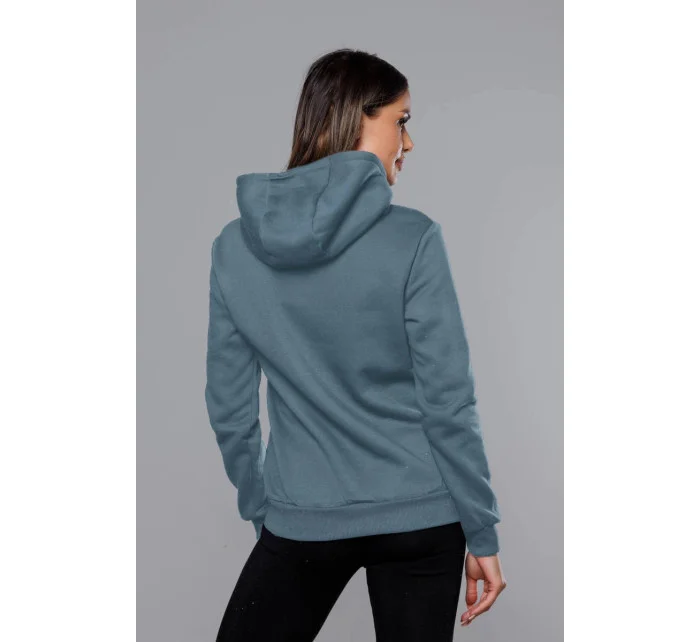 Šedomodrá dámska tepláková mikina (W02-09