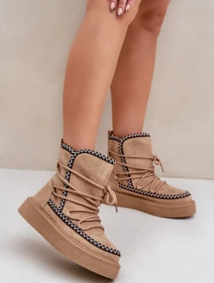 Dámské Sněhule S Na Platformě Hnědé model 21680237 - Boto