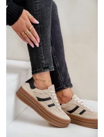 Zazoo N1176 Semišové tenisky na platforme béžová Zazoo N1176 Semišové tenisky na platforme béžová