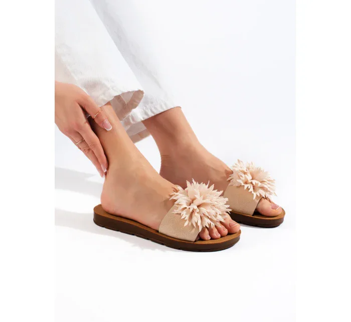 Krásne hnedé dámske ponožky bez päty Krásne hnedé dámske ponožky bez päty