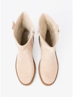 Zajímavé Jasnobeżowy dámské kotníčkové boty platforma Zajímavé Jasnobeżowy dámské kotníčkové boty platforma