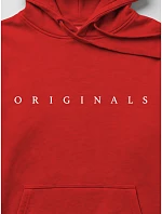 Pánská mikina s kapucí a potiskem ORIGINALS, červená, FashionStreet NX5151BX