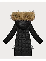 Dámska bunda s ozdobným prešívaním J Style čierna (5M3351-392) Dámska bunda s ozdobným prešívaním J Style čierna (5M3351-392)