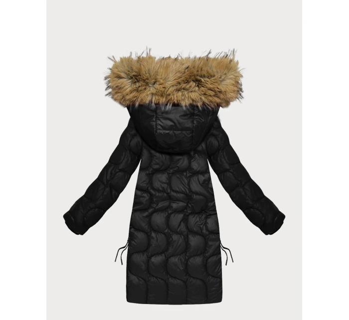 Černá dámská bunda s ozdobným prošíváním model 21757932 - J.STYLE