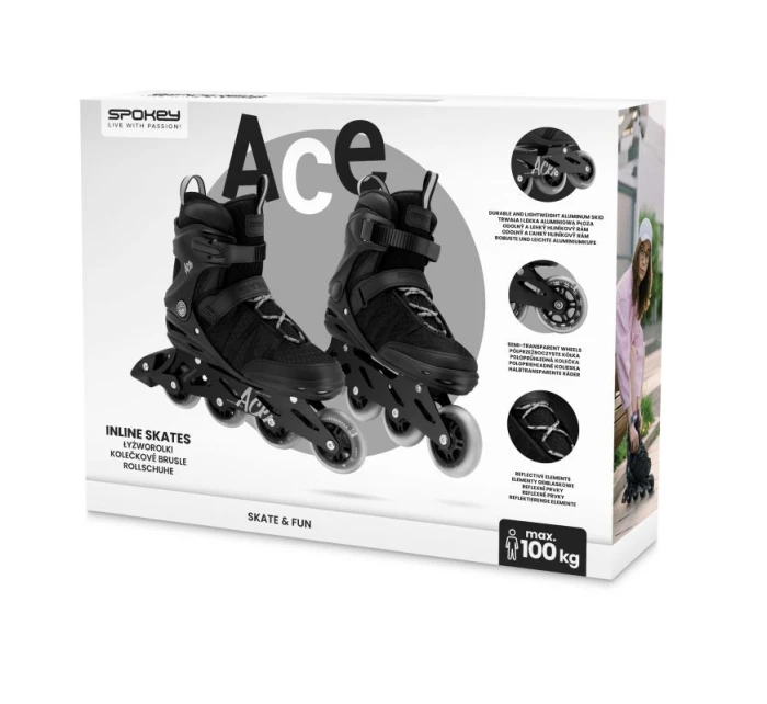 Kolieskové korčule Spokey Ace SPK-944691 r. 38