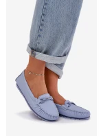 Ploché Kožené Mokasiny S Ozdobou model 21686056 Modré - S.Barski