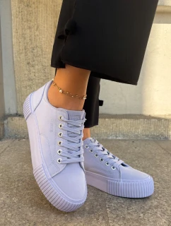 Materiałowe Trampki Damskie Big Star RR274406 Fioletowe