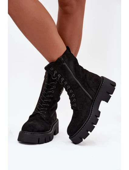 Zateplené workery dámské s ozdobou černé model 21708935 - Boto Zateplené workery dámské s ozdobou černé model 21708935 - Boto