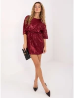 Šaty MI SK 69514.69 bordová Šaty MI SK 69514.69 bordová