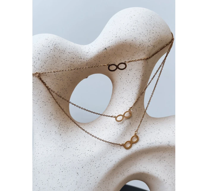 Zlatý náhrdelník INFINITY FashionStreet IY0099