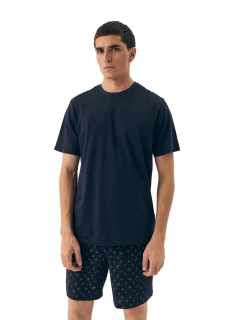 Pánske pyžamo 42601 Shore tmavomodré - HENDERSON