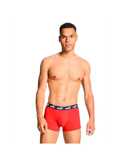 Pánské boxerky Puma 2-Pack červená šedá pohodlná bavlna