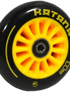 KOLIESKA PRE KOLOBEŽKU PB 100MM PLASTOVÉ KATANA KPL.2KS ŽLTÉ