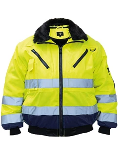 Korntex KXPJ – Pilotná bunda Oslo Hi-Vis 76.KXPJ žltá/námornícka modrá