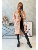 Sveter s geometrickým vzorom púdrovo ružový Sveter s geometrickým vzorom púdrovo ružový