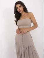 Spódnica model 21116728 ciemny bezowy - FPrice