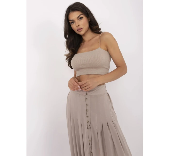 Spódnica model 21116728 ciemny bezowy - FPrice