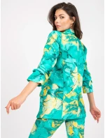 Dámské sako DHJ MA tyrkysové model 17445444 - FPrice Dámské sako DHJ MA tyrkysové model 17445444 - FPrice