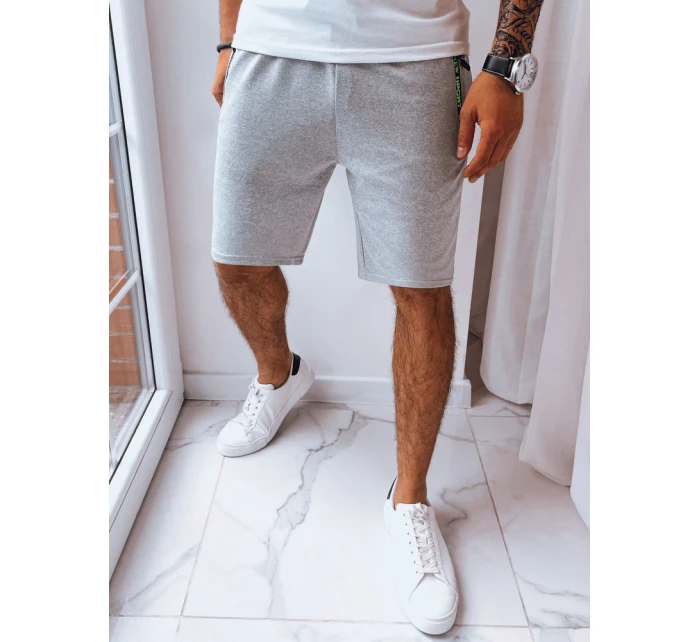 FashionStreet pánske svetlosivé teplákové šortky SX2228