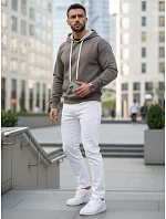 Pánska klokanka s kapucňou tmavosivá FashionStreet BX5955