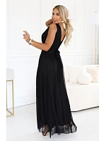 dlouhé maxi šaty s kulatým výstřihem – černé model 22294993 - numoco basic dlouhé maxi šaty s kulatým výstřihem – černé model 22294993 - numoco basic