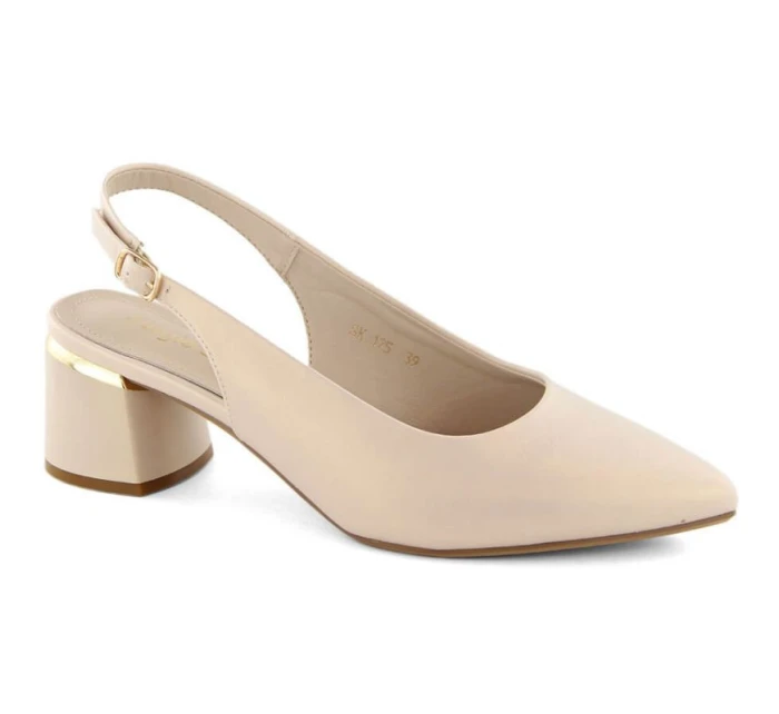 W béžové  elegantní sandály model 21776016 - SERGIO LEONE