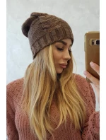 Fleecová čepice  cappuccino model 18751379 - K-Fashion