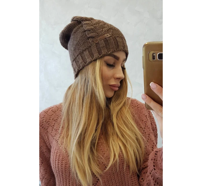 Fleecová čepice  cappuccino model 18751379 - K-Fashion