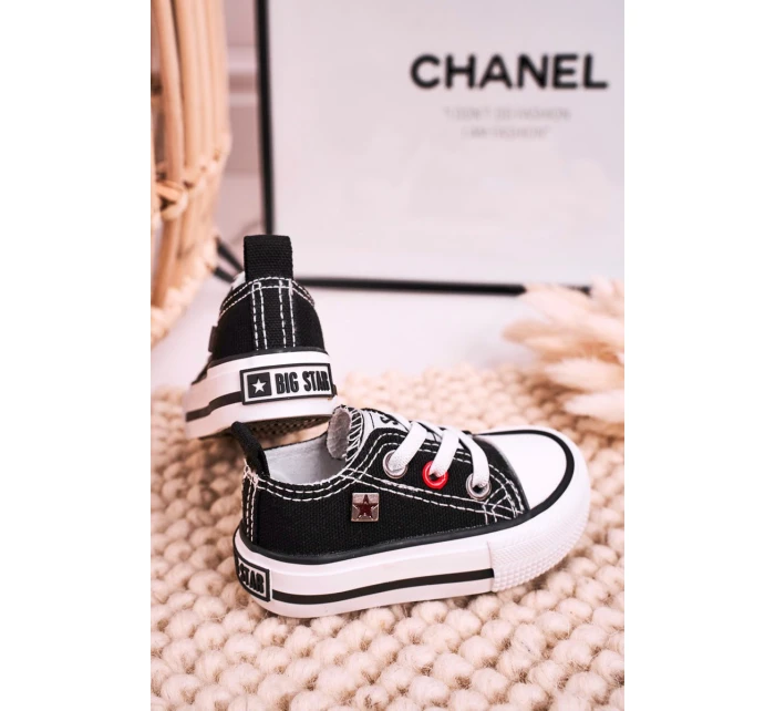 Dětské Klasické Tenisky Nízké BIG STAR model 21545367 Černé - Big Star Shoes Dětské Klasické Tenisky Nízké BIG STAR model 21545367 Černé - Big Star Shoes