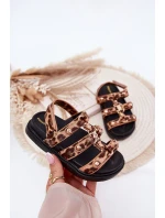 Dívčí sandály se zlatým detailem model 21701153 - Boto Dívčí sandály se zlatým detailem model 21701153 - Boto