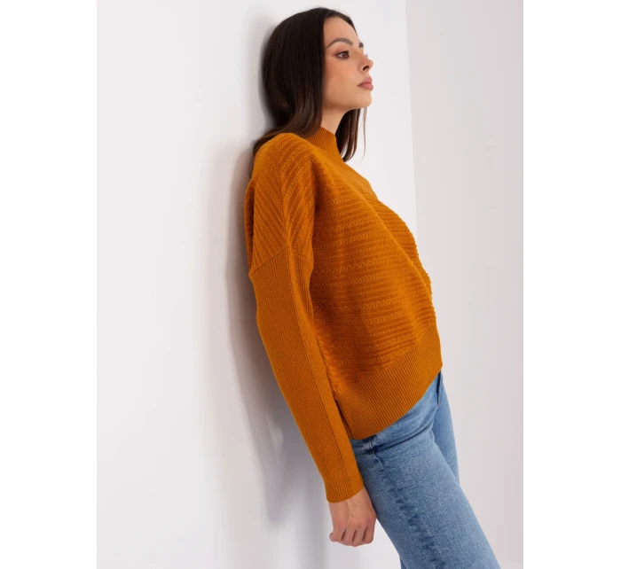 Sweter AT SW model 18904839 jasny brązowy - FPrice Sweter AT SW model 18904839 jasny brązowy - FPrice