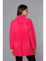 Krátký vlněný přehoz přes oblečení typu alpaka ve fuchsijové barvě model 18059149 - MADE IN ITALY Krátký vlněný přehoz přes oblečení typu alpaka ve fuchsijové barvě model 18059149 - MADE IN ITALY