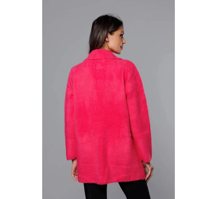 Krátký vlněný přehoz přes oblečení typu alpaka ve fuchsijové barvě model 18059149 - MADE IN ITALY Krátký vlněný přehoz přes oblečení typu alpaka ve fuchsijové barvě model 18059149 - MADE IN ITALY