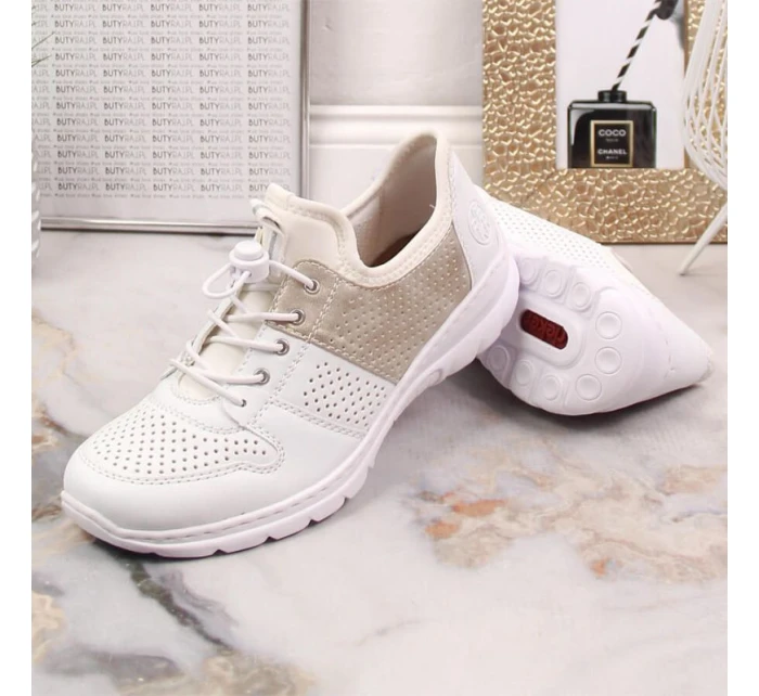 Pohodlná poltopánka Rieker W L3254-80 biela