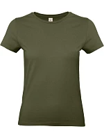 B&C #E190 /women Dámske tričko z hrubej bavlny 01.004T urban khaki
