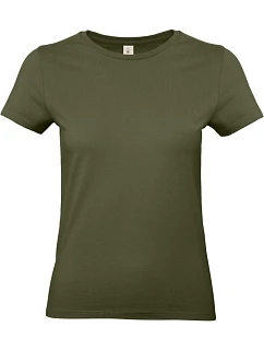 B&C #E190 /women Dámske tričko z hrubej bavlny 01.004T urban khaki