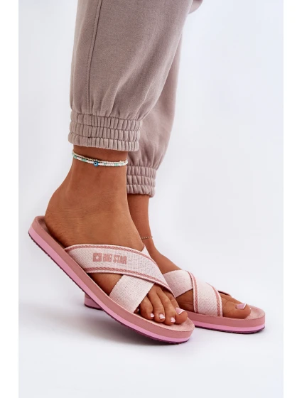 Dámské žabky Big Star model 21652733 Růžové - Big Star Shoes