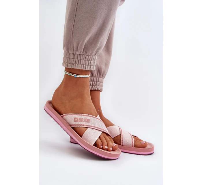 Dámské žabky Big Star model 21652733 Růžové - Big Star Shoes