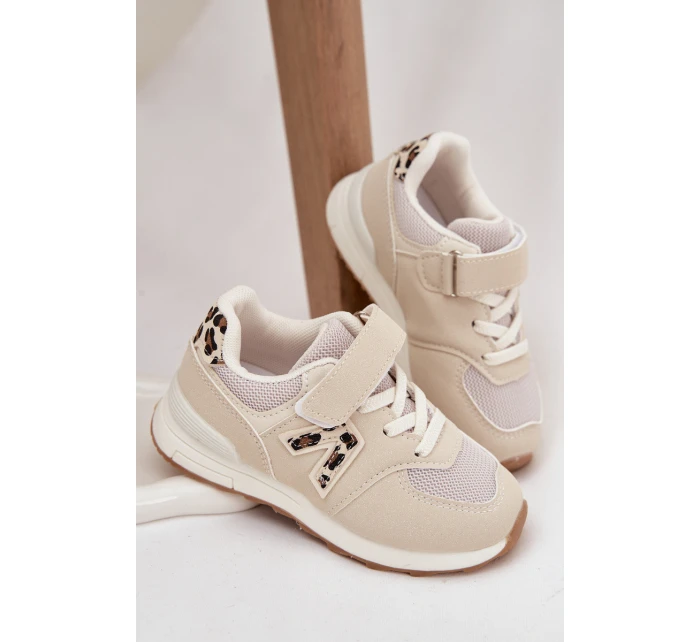 Dětské sportovní tenisky na suchý zip béžové Galisse