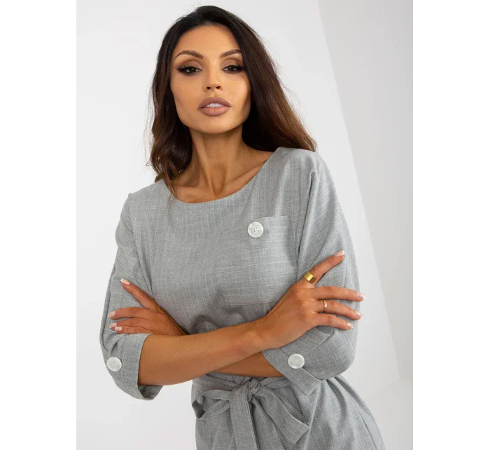 Dámské šaty LK SK model 17821317 šedé - FPrice