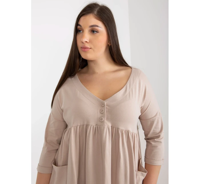 RV šaty SK 8529.37P béžová RV šaty SK 8529.37P béžová