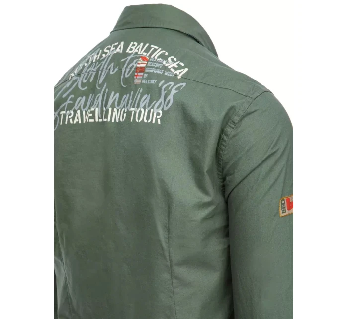 Pánske zelené tričko FashionStreet DX2277