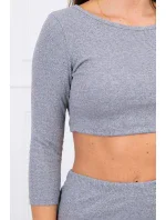 Souprava halenky a sukně šedá Souprava halenky a sukně šedá